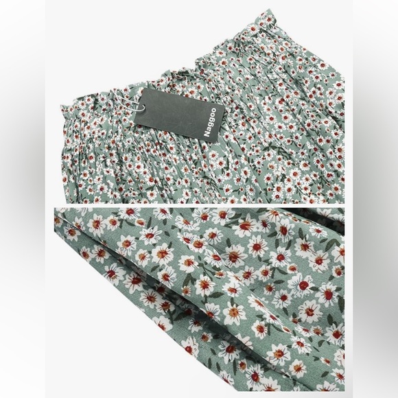 Floral pleated midi skirt - Picture 2 of 8